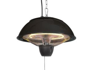 Perel Terrassen-Heizstrahler, 1500 W, Halogen, Deckenmontage, Zugschalter, Kette, 1 Heizstufe,