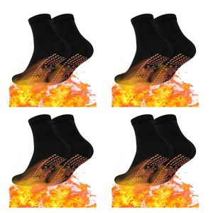（Černá） 4 páry samohřejivých ponožek - vyhřívané ponožky muži ženy pratelné magnetické ponožky hřejivé ponožky pro venkovní zimní aktivity
