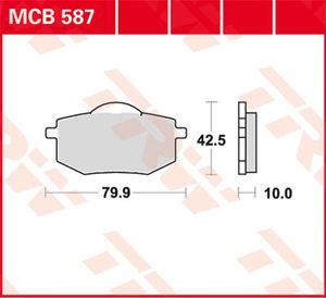 Klocki hamulcowe kpl. TRW MCB587