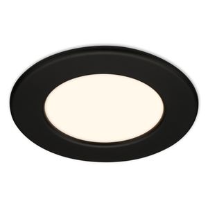 BRILONER LED-Einbauleuchte - FLAT - DIM - -11,5 - cm - 6W - 600lm - schwarz