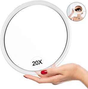 20x zvětšující zrcátko na make-up Zrcadlo na holení s přísavkou Zrcadlo Comet Zvětšovací zrcadlo, bílé, kulaté