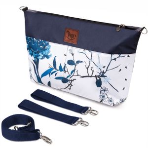Pepi taška na kočík Shopper - nepremokavá - organizér Príslušenstvo pre detské tašky Taška na plienky pre kočík Mama kabelka - chrpa - námornícka modrá