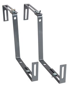2 Stück Blumenkastenhalter Balkonkastenhalter in grau - Befestigung an Brüstungen/Geländern - Blumenkastenhalterung universal passend und verstellbar