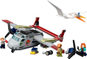 LEGO - Jurassic World Quetzalcoatlus: Flugzeug-Überfall, Dinosaurier Spielzeug mit Figuren, 76947