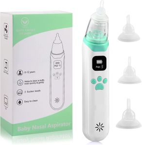 Nasensauger Elektrisch Baby Kinder Staubsauger Nose Cleaner USB-Aufladung, Baby Nasal Aspirator 3 Saugstärken 3 Größen Tip Säuglinge/Kleinkinder