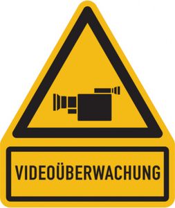 Dreifke® Warnschild, Videoüberwachung | Alu geprägt | 200x237 mm, 1 Stk