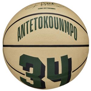 Wilson NBA Player Icon Giannis Antetokounmpo Mini Ball WZ4007501XB, Basketballbälle, Unisex, Beige, Größe: 3