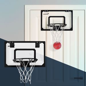 Hauki Mini Basketballkorb Set mit 3 Bälle, 58x40 cm, Schwarz, inkl. Netz und Pumpe