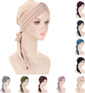 Muslim Kopftuch, Damen Stirnband Bandana Kopftücher, Einfarbiges Turban Beige