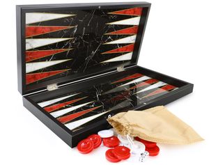 Backgammon Tavla Black Marble XXL Marmor Design