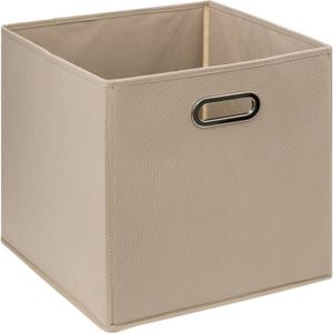 Box / Krabice do regálu 31x31cm hladký béžový tmavý