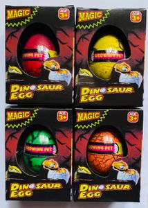 4 schlüpfende Dinosaurier im Ei, Magic Dino Ei , verschiedene Farben