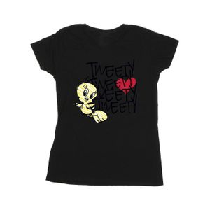 Looney Tunes - dámské tričko "Tweety Love Heart" BI28355 (XL) (černá)