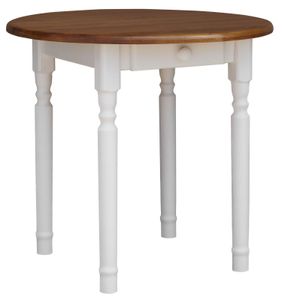 Okrúhly jedálenský stôl Kuchynský stôl biely dub 90 cm