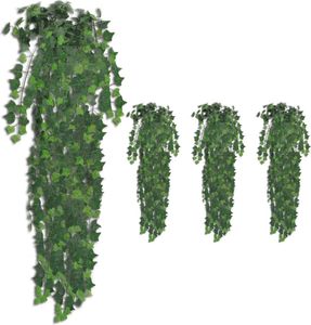 The Living Store Sztuczne pnącza bluszczu 4 szt. Zielony 90 cm