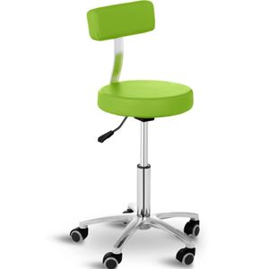 pojízdná stolička physa s opěradlem - 445- 580 mm - 150 kg - zelená