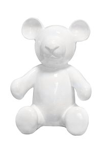 Skulptur Sisile Bear 100 Weiß