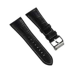 Festina Herren Uhrenarmband 28mm Leder-Band schwarz für Festina D2UFA16235/S