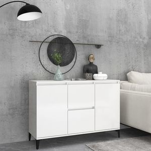 vidaXL Sideboard Hochglanz-Weiß 104x35x70 cm Holzwerkstoff