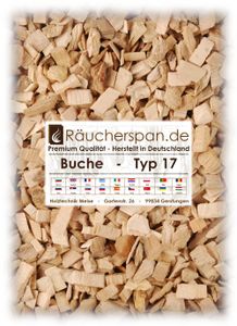 Räucherchips von räucherspan.de - jetzt auch bei Kaufland - für Räucherbox, Gasgrill - Buche Typ 17, 1kg