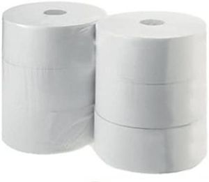 6 Rollen Toilettenpapier 2 lagig, Großrolle 380 m, hochweiß