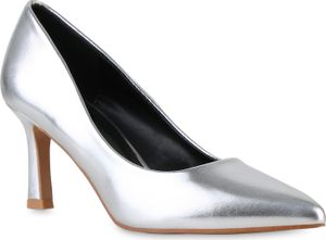 VAN HILL Damen Spitze Pumps Klassische Stiletto Absatzschuhe Schuhe 841482, Farbe: Silber, Größe: 36 VAN HILL Damen Spitze Pumps Klassische Stiletto Absatzschuhe Schuhe 841482, Farbe: Silber, Größe: 36