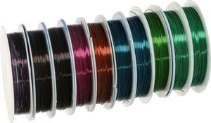 KOTARBAU® 10 Rollen Kupfer-Draht 0,4 mm x 9 m Schmuckdraht-Spulen Verschiedenen Farben