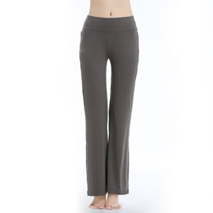 Damen Stretch Yogahosen mit hoher Taille Tanzhose Jogginghose,Farbe: Dunkelgrau,Größe:L