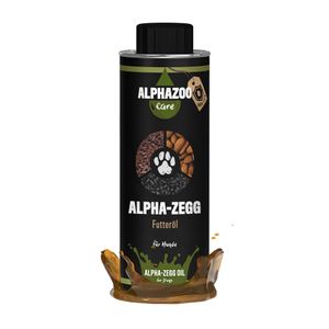 ALPHAZOO Alpha-Zegg Futteröl für Hunde, Premium Futteröl für die Verdauung und Vitalität im Gras