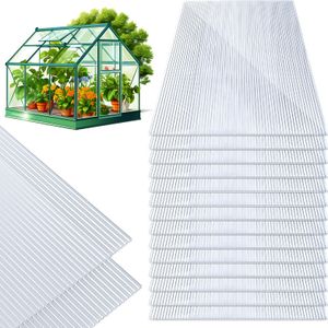 Jayseuw polykarbonátové dvoustěnné desky - 14 ks, tloušťka 4 mm, 121 x 60,5 cm, 10,25 m², UV odolné, transparentní - dvoustěnné desky, skleníkové desky, vícestěnné desky pro skleníky