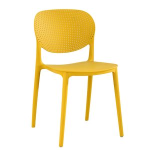 KONDELA Plastová jedálenská stolička Fedra New - žltá