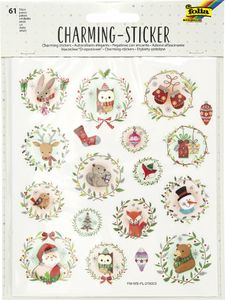 folia Weihnachts-Sticker Charming Christmas III 2 Blatt