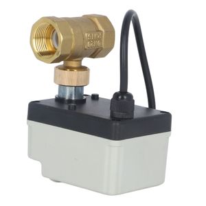 Normalnie zamknięty zawór kulowy z silnikiem IP54 korpus z mosiądzu obudowa z ABS 2-drogowy zawór kulowy elektryczny DC12-24V DN20 3/4 cala