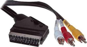 shiverpeaks BASIC-S kabel Scart wtyk 3 x RCA wtyk 2.0 m czarny