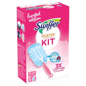 Swiffer "LIMITED EDITION" ROSA Staubmagnet Kit Starterset Pink, Mischgewebe, Länge: 30 cm, 3 Tücher