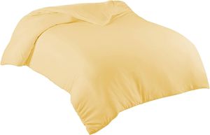 Bettwäsche Bettbezug 135x200 cm  Einfarbig 100% Baumwolle Gelb