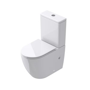Mai & Mai Stand-WC 179T aus Keramik spülrandloses-WC 36x63x82cm bodenstehende-Toilette inkl. Spülkasten