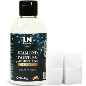 LM Diamond Painting Finish 500 ml - Transparent - + 4 Schwämmchen