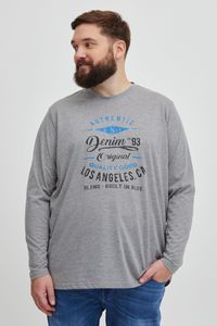 BLEND BHDopper BT Dopper Longsleeve Herren Big & Tall Langarmshirt Shirt mit Print Große Größen bis 6xl aus 100% Baumwolle