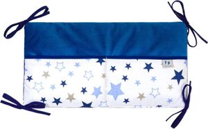 Pepi Babybett Organizer mit Honig Velvet - 42cm × 22cm - Spielzeugtasche Betttasche für Kinderbett Kinderzimmer für Windel Kleidung - Milky Way