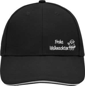 Huuraa Cappy Mütze Frohe Weihnachten Weihnachtsmann Geschenk Kappe Black/Light Grey Frohe Weihnachten Präsent