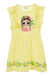 L.O.L. Surprise! Mädchen Sommer-Kleid Kinder Party-Kleid Tüll, Farbe:Gelb, Größe Kids:128