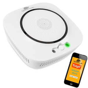 Chytrý domácí detektor CO WiFi, detektor oxidu uhelnatého, detektor, aplikace pro chytrý telefon, Alexa Google Home Tuya, Spacetronik SL-DC01