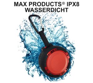 MAX PRODUCTS® IPX8 wasserdichter 5W Bluetooth Outdoor Lautsprecher für Smartphone