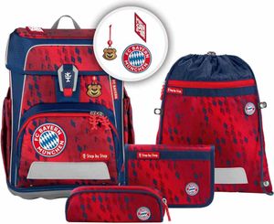 Step by Step Cloud FC Bayern 5-dielna sada tašiek Mia San Mia červená Step by Step Cloud FC Bayern 5-dielna sada tašiek Mia San Mia červená
