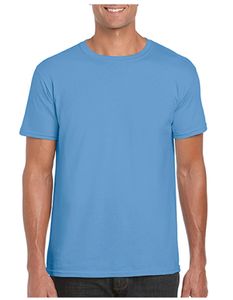 Gildan Herren T-Shirt Kurzarm Basic Rundhals Shirt Sport Tshirt Weich, Größe:M, Farbe:Carolina Blue