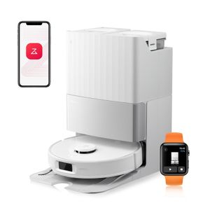 Roborock Qrevo Edge S5A Staubsauger Roboter 17.000 Pa, 75°C Heißwasser, Dual Anti-Tangle, FlexiArm Design™, Hebarer Mopp, Weiß