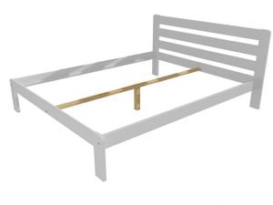 Manželská postel VMK001A masiv borovice (Rozměr: 200 x 200 cm, Barva dřeva: barva bílá)