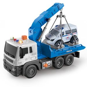 Abschleppwagen Spielzeug, kran spielzeug mit Sound und Licht, lkw spielzeug mit Mini Auto Spielzeug, autotransporter spielzeug Geschenk für Kinder 3 4 5 6 Jahre