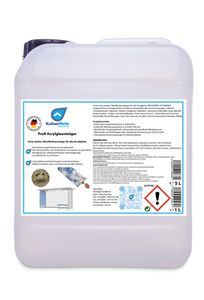 Profi Acryl-Glasreiniger 5 L Kanister Extra starker Oberflächenreiniger für alle Oberflächen und Acrylgläser